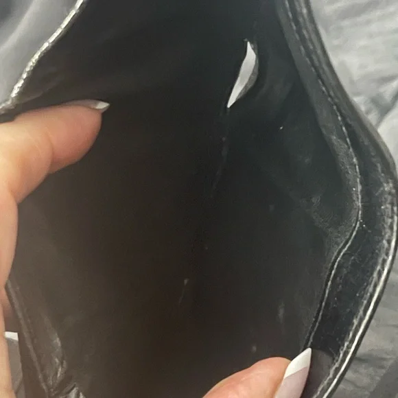 Gucci Black Leather bifold Wallet with Bamboo Accent vintage - Picture 9 of 12